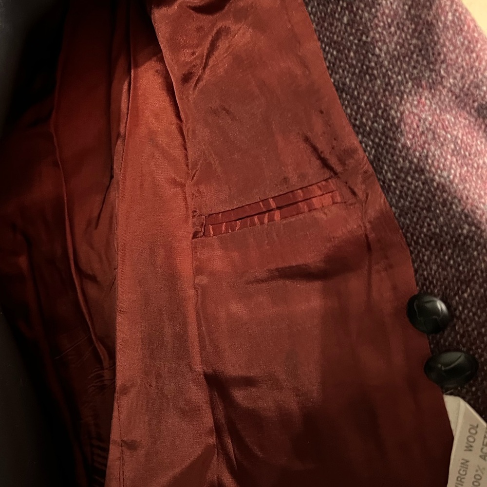 CASA DE LANA | Vintage! Wool Blazer Tweed Peacoat Jacket - Picture 4 of 5